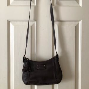 Kate Spade Brown Leather Pebbled Cross Body Bag